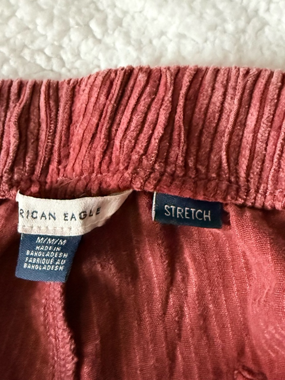 American Eagle Outfitters Stretch Corduroy Pants in Rusty Rose Size M - Picture 7 of 12